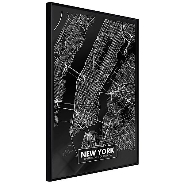 Poster - City Map: New York (dark) günstig online kaufen