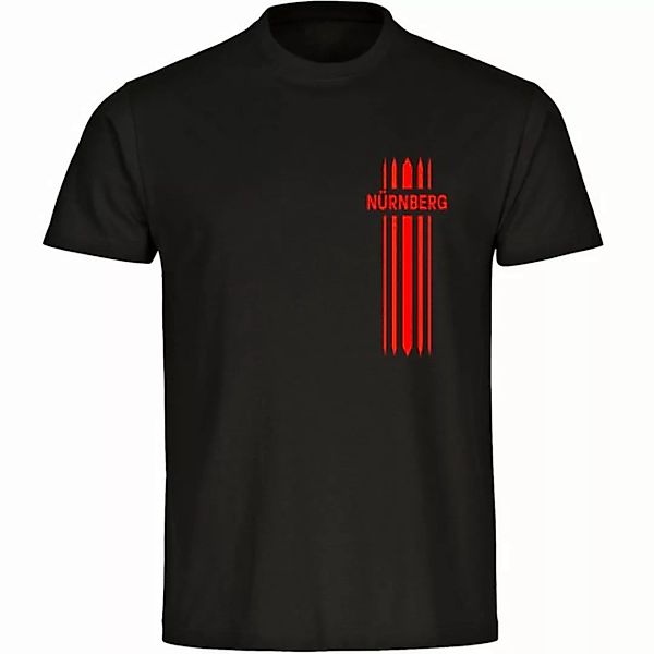 multifanshop T-Shirt Herren Nürnberg - Streifen - Männer günstig online kaufen