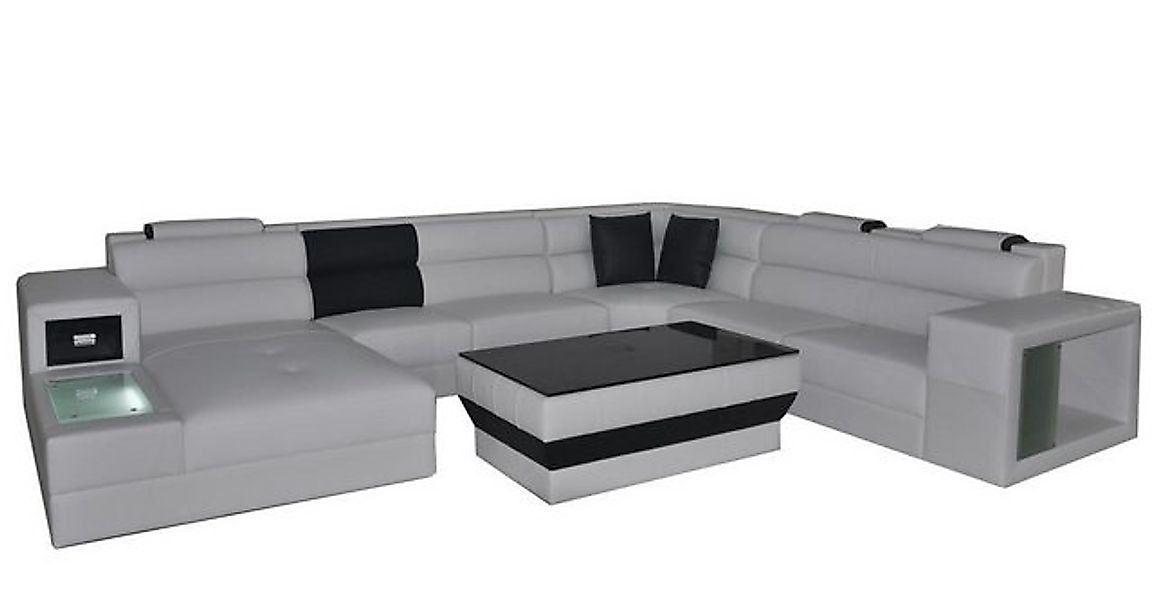 Xlmoebel Sofa Neue Ecksofa-Garnitur mit LED-Beleuchtung, USB-Anschluss und, günstig online kaufen