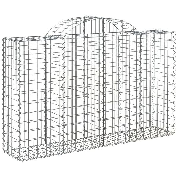 vidaXL Gabionen mit Hochbogen 12Stk 200x50x120/140cm Eisen 1666105 günstig online kaufen