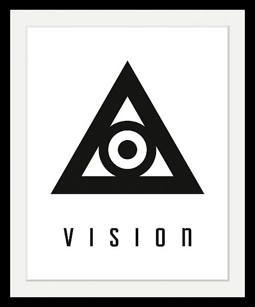queence Bild »Vision«, Schriftzug-Schriftzüge-Motivationsbilder-Schwarz-Wei günstig online kaufen
