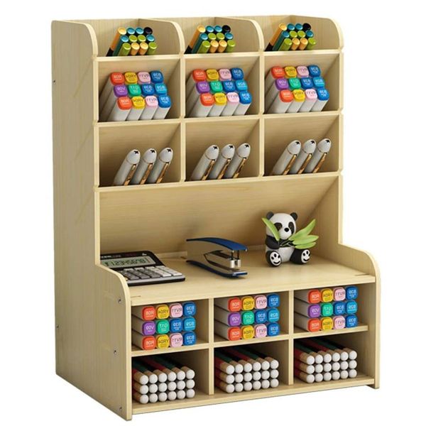 zggzerg Regal-Schreibtisch Holz-Schreibtisch-Organizer mit Schublade, DIY-S günstig online kaufen