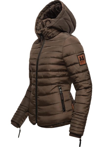 Marikoo Winterjacke "Amber" mit Kapuze stylische Steppjacke mit Teddyfutter günstig online kaufen