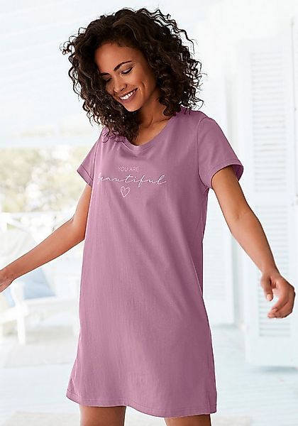 Vivance Dreams Bigshirt mit Frontdruck günstig online kaufen