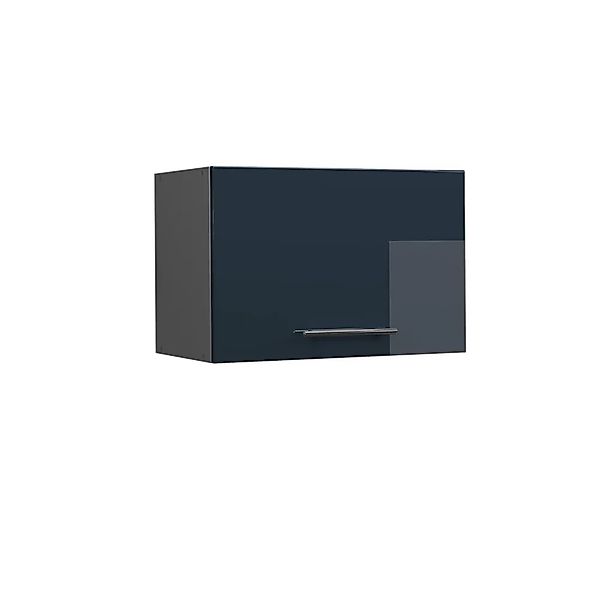 Vicco Hängeschrank Fame-Line Dunkelblau Hochglanz/Anthrazit 60 cm Flach günstig online kaufen