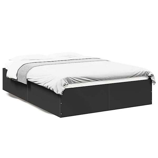 vidaXL Bettgestell Schwarz 140x190 cm Holzwerkstoff 3281029 günstig online kaufen