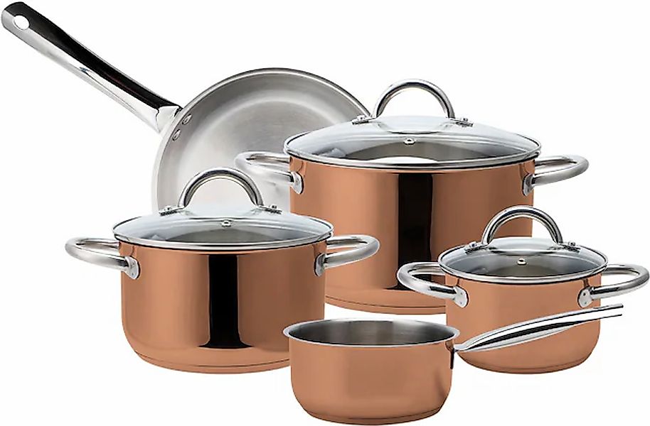 ECHTWERK Topf-Set »Kupfer-Edition«, Edelstahl 18/8, (Set, 8 tlg., je 1 Koch günstig online kaufen