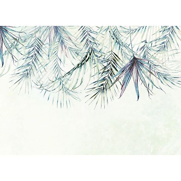 Komar Fototapete Palm Spring Blau und Grün 350 x 250 cm 610027 günstig online kaufen