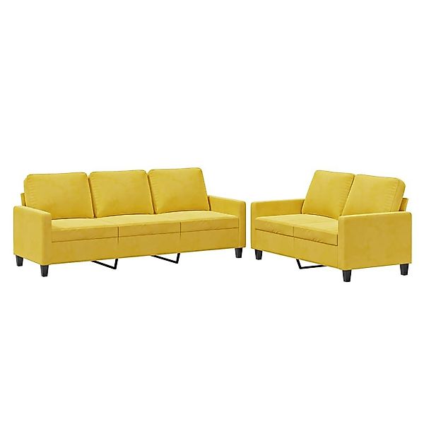 vidaXL Sofa 2-tlg. Sofagarnitur mit Kissen günstig online kaufen