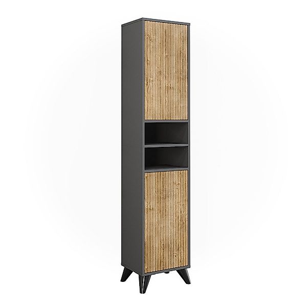 Vicco Hochschrank Leano, Anthrazit/Bergeiche, 38 x günstig online kaufen