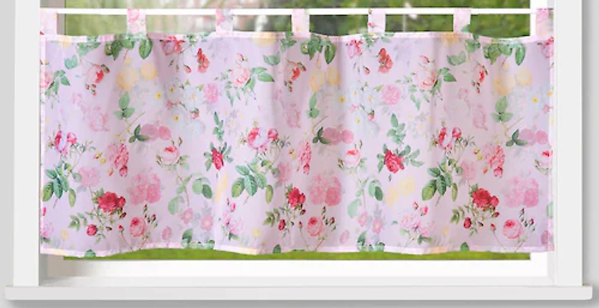 Weckbrodt Scheibengardine »Rosalie«, (1 St.), Bistro, Voile, bedruckt, flor günstig online kaufen
