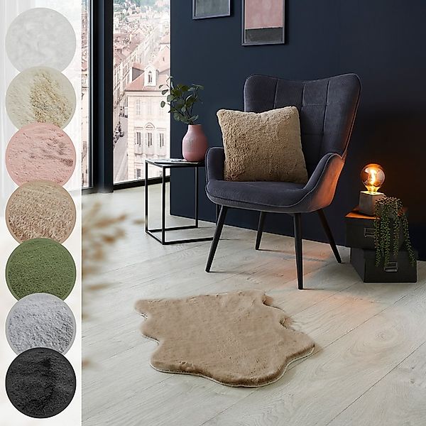 LUXOR living Fellteppich »Novara«, fellförmig, 30 mm Höhe, Kunstfell, weich günstig online kaufen