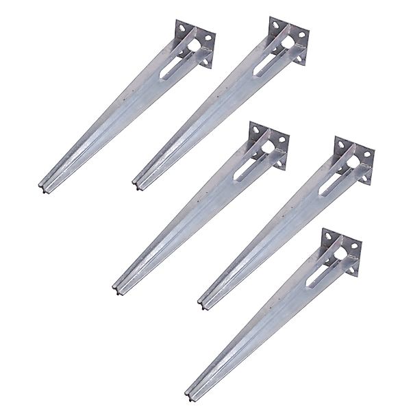TRUTZHOLM 5x Bodenhülse Durchmesser 34mm 50cm Länge Verzinkt 100x100 mm günstig online kaufen