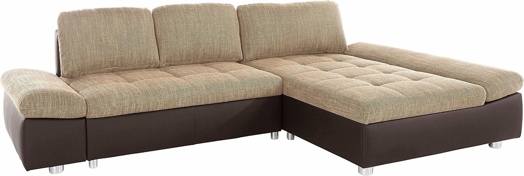 sit&more Ecksofa "Bergamo L-Form", wahlweise mit Bettfunktion, Bettkasten u günstig online kaufen