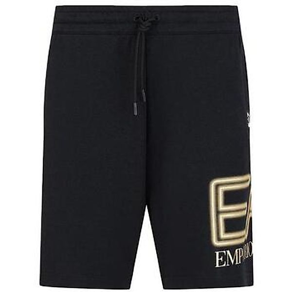 Ea7 Emporio Armani  Shorts Logo Series Gold Logo Bermuda Shorts - Black günstig online kaufen