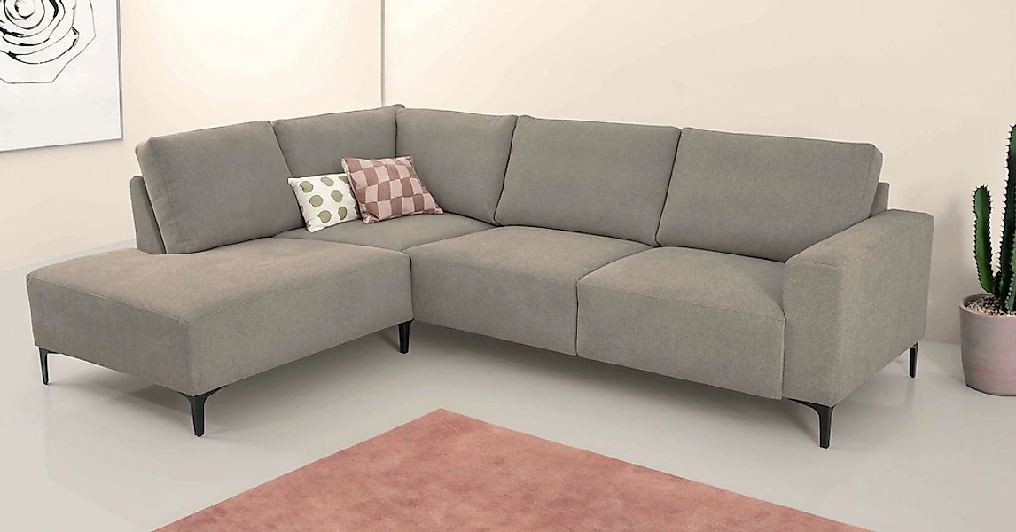 Home affaire Ecksofa "Tournon, L-Form, Breite 256 cm, Webstoff, Chenille", günstig online kaufen