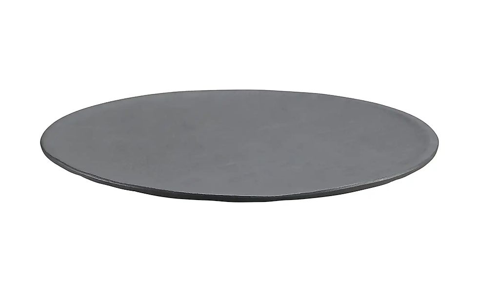 HOME STORY Deko Teller   ¦ schwarz ¦ Aluminium ¦ Maße (cm): H: 1,5  Ø: 30 A günstig online kaufen