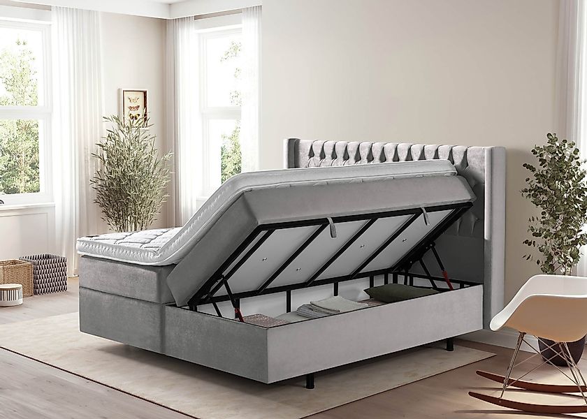 BettCo Stauraumbett Boxspringbett mit Bettkasten Florida günstig online kaufen