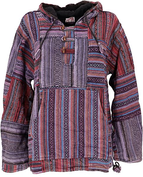 Guru-Shop Sweater Goa Unisex Kapuzenshirt, Stonewash günstig online kaufen