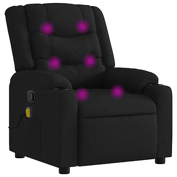 vidaXL Massage-Relaxsessel Schwarzer Stoff 3206893 günstig online kaufen