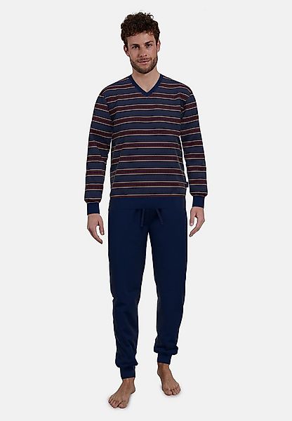 GÖTZBURG Pyjama Zartbitter (2 tlg) V-Ausschnitt, Langarm, lange Hose, Baumw günstig online kaufen