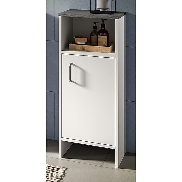 Inn.Furn Kommode Weiß Rauchsilber Grau 32 cm Badschrank Angeles günstig online kaufen