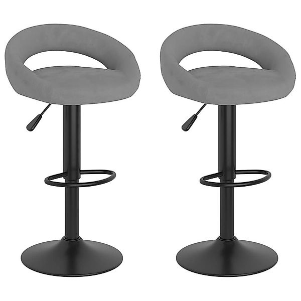 vidaXL Barhocker Barhocker 2 Stk. Hellgrau günstig online kaufen