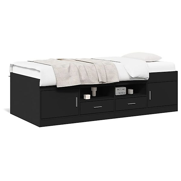 vidaXL Tagesbett mit Schubladen ohne Matratze Schwarz 75x190 cm 3280259 günstig online kaufen