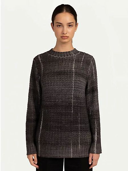 GOBI Cashmere Rundhalspullover Bedruckter Kaschmirpullover mit Rundhalsauss günstig online kaufen