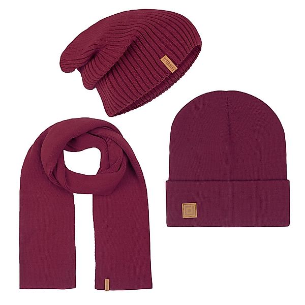 riverso Strickmütze Herren Beanie Mütze Schal Set RIVGordon (3-St) 3 in 1 W günstig online kaufen