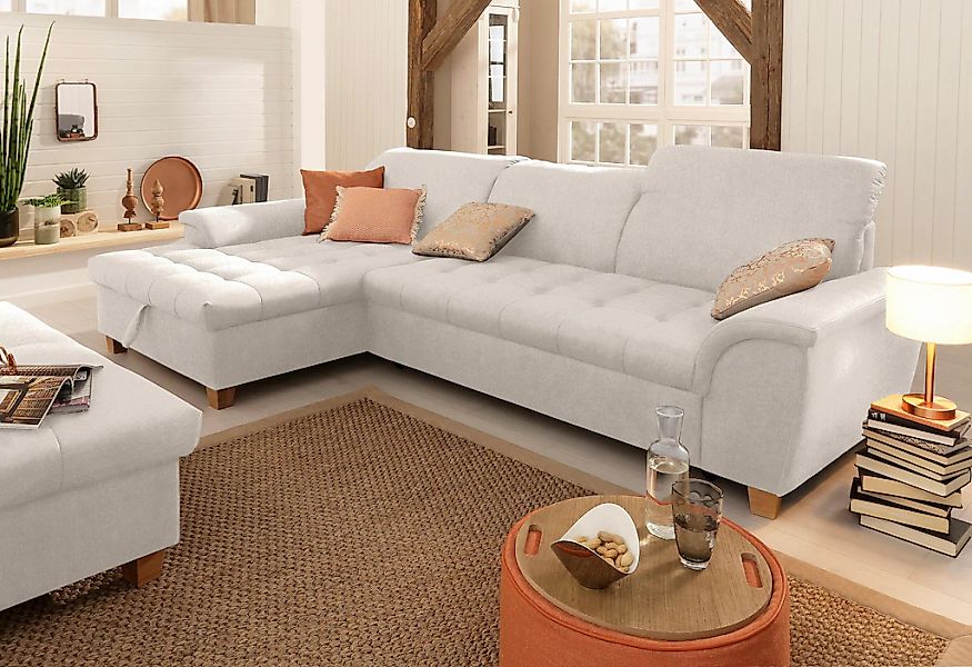 Home affaire Ecksofa "Lyla fester Sitzkomfort, bequeme Armlehnen, Breite 27 günstig online kaufen