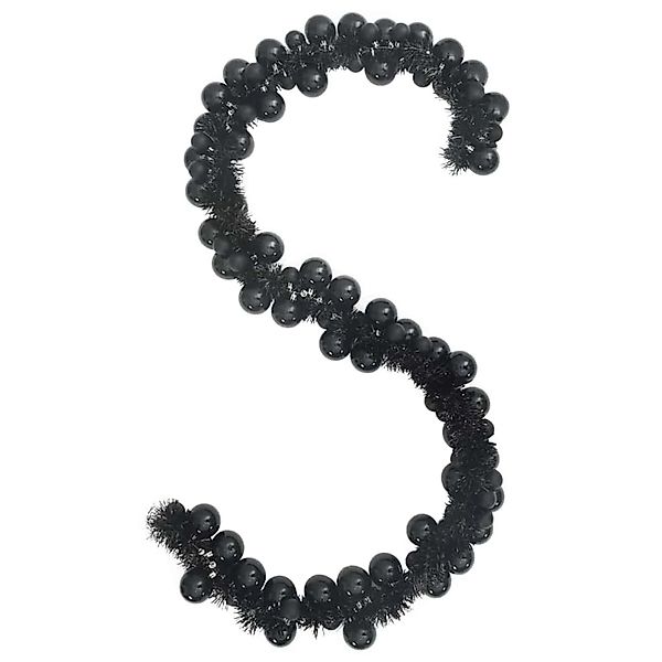 vidaXL Weihnachtskugelgirlande Schwarz 186 cm Polystyrol 42019689 günstig online kaufen