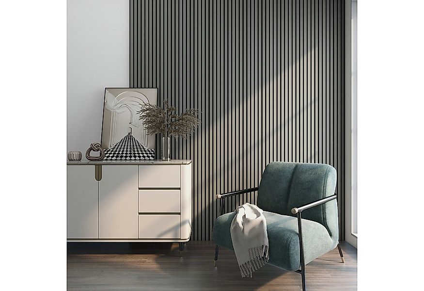 neu.holz 3D Wandpaneel, (Set, 8-tlg) »Vang« Akustik Wandpaneel Eiche, hellg günstig online kaufen