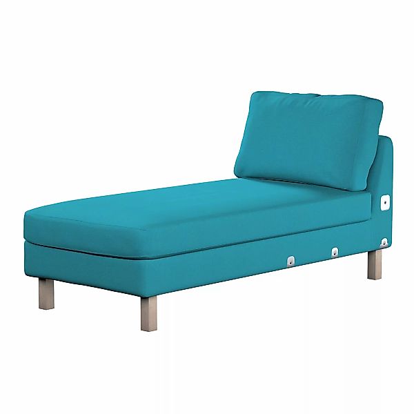 Bezug für Karlstad Recamiere Zustellsofa, kurz, türkis, Bezug für Karlstad günstig online kaufen