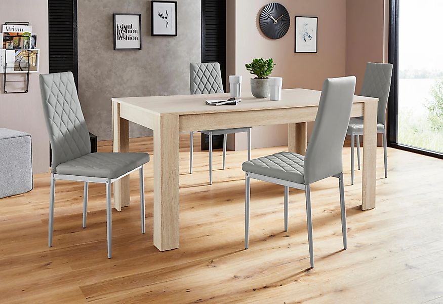 INOSIGN Essgruppe "Lynn160/Brooke" Tisch mit 4 Stühlen günstig online kaufen