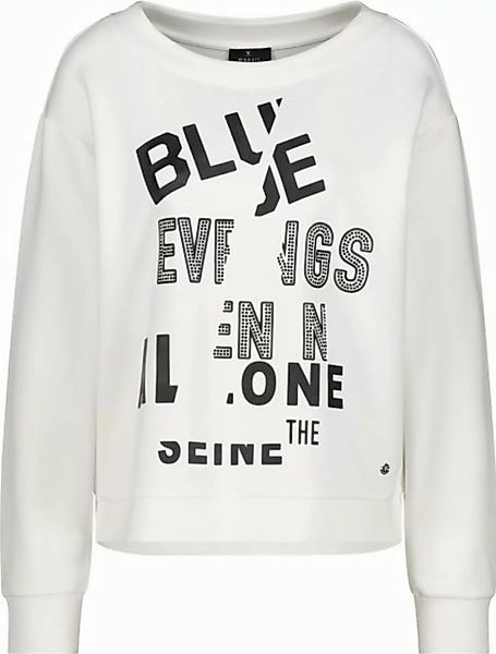 Monari Blusenshirt Sweatshirt mit Buchstaben-Print off-white günstig online kaufen