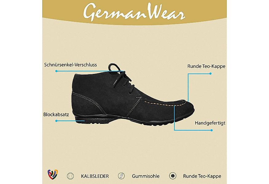 German Wear TREND HSH043 Schnürboots Desert Boots Lederschuhe Stiefeletten günstig online kaufen
