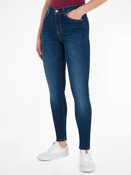 Tommy Jeans Skinny-fit-Jeans "NORA MID RISE" mit Waschung, Logo-Badge günstig online kaufen