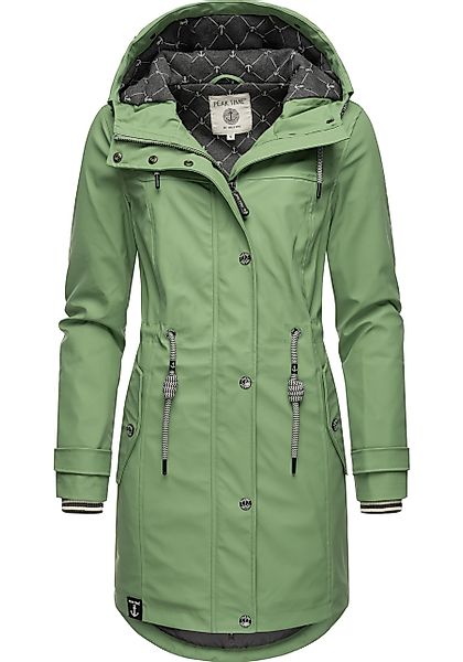 PEAK TIME Regenjacke "L60042" mitKapuze stylisch taillierter Regenmantel fü günstig online kaufen