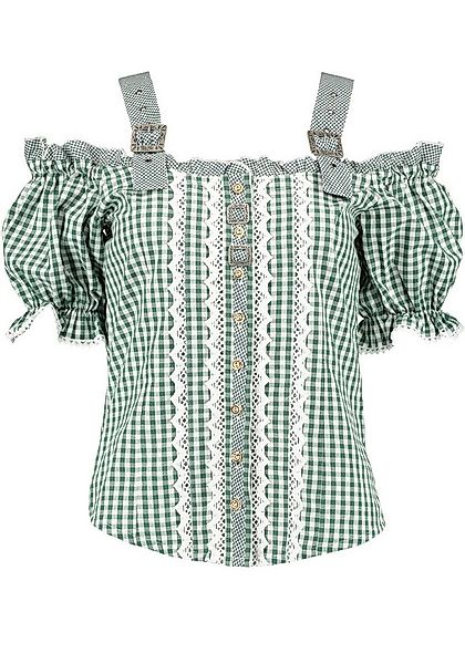 OS Trachten Trachtenbluse Ximira Tailliert, Bluse mit Trägern, Puffärmel, S günstig online kaufen