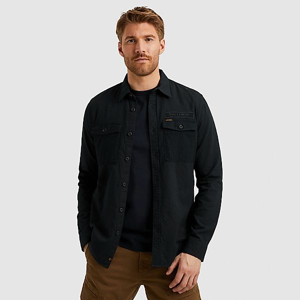 PME LEGEND Langarmhemd mit Logo Stickerei günstig online kaufen
