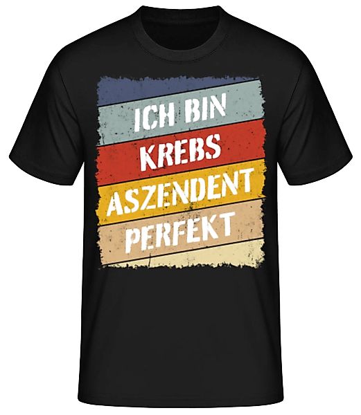 Krebs Aszendent Perfekt Retro Stil · Männer Basic T-Shirt günstig online kaufen