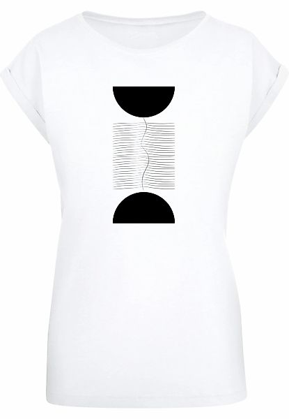 Merchcode T-Shirt "Merchcode Ladies Abstract Lines Extended Shoulder Tee" 1 günstig online kaufen