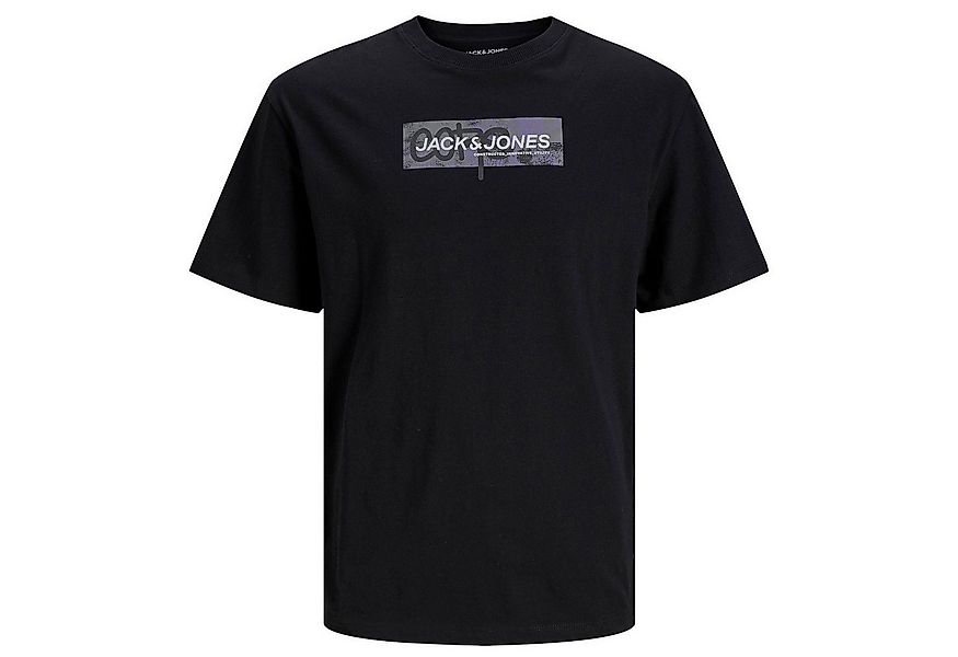 Jack & Jones Rundhalsshirt Jack&Jones T-Shirt XXL schwarz Labelprint JCOAOP günstig online kaufen
