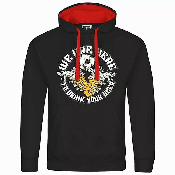 deinshirt Kapuzenpullover Herren Kapuzenpullover We are here to drink your günstig online kaufen