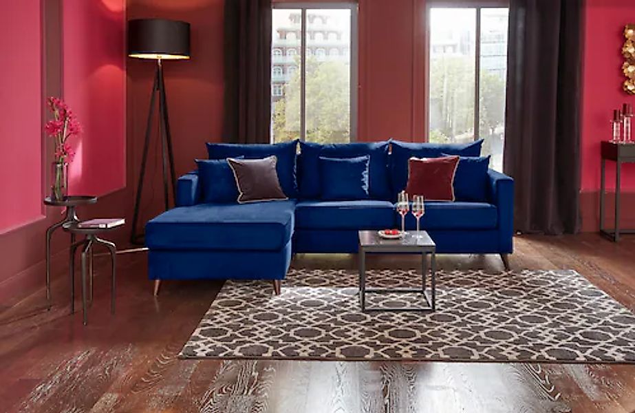 Home affaire Ecksofa »Renesse L-Form« lose Kissen, Keder an Sitzkissen günstig online kaufen