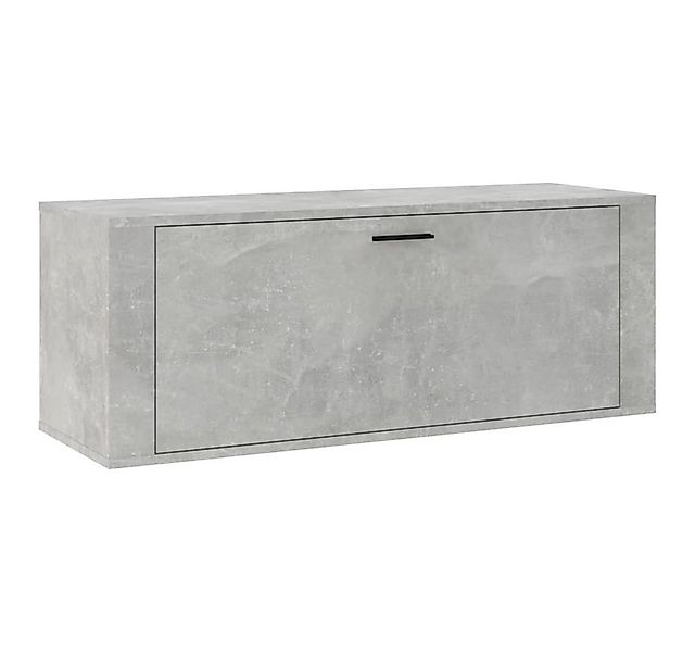 furnicato Schuhregal Wand-Schuhschrank Betongrau 100x35x38 cm Holzwerkstoff günstig online kaufen