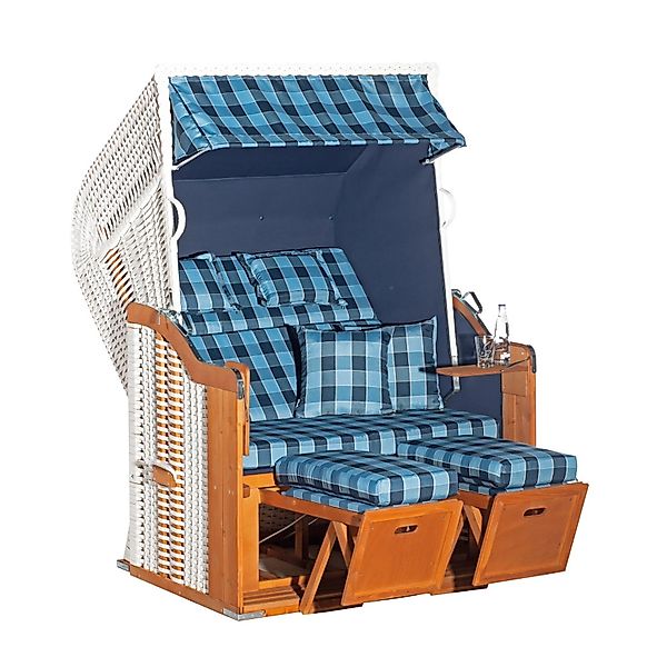 SunnySmart Strandkorb »Rustikal 255 Plus« 2-Sitzer, komplett montiert, Ober günstig online kaufen