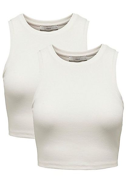 ONLY Shirttop Cropped Tank Top 2-er Stück Pack Kurzes Basic Set ONLVILMA (2 günstig online kaufen