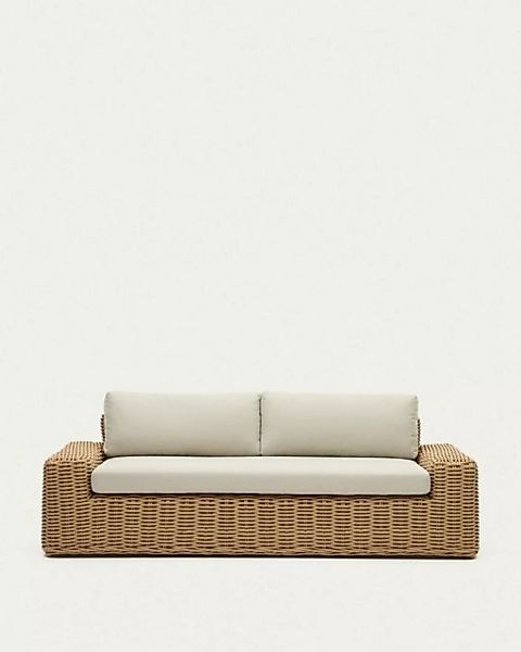 Natur24 Sofa 3-Sitzer-Gartensofa Portlligat 222 x 95 x 68 cm Kunstrattan günstig online kaufen